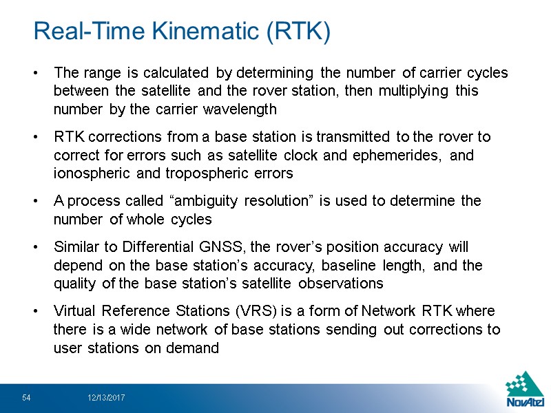 The range is calculated by determining the number of carrier cycles between the satellite